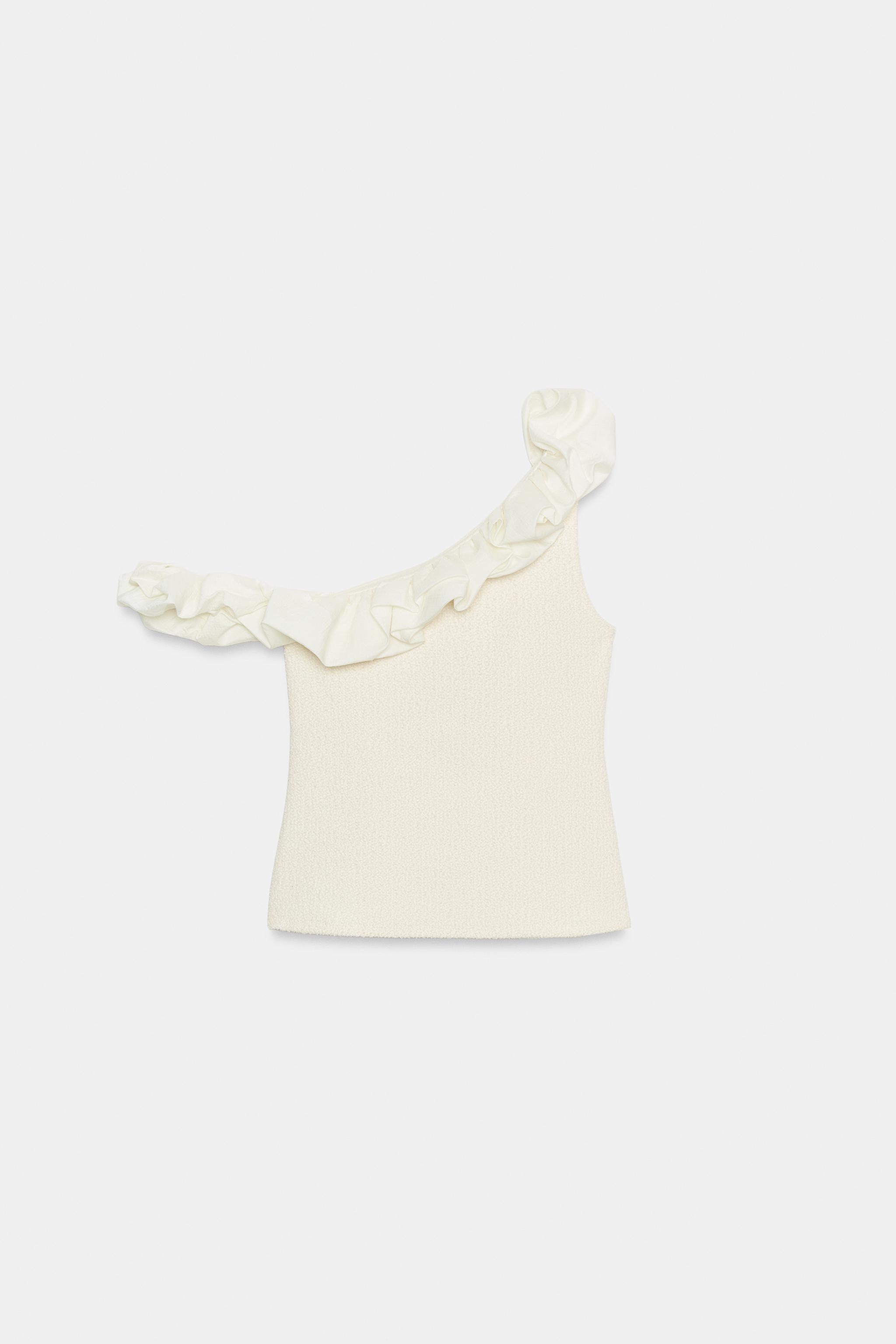 ASYMMETRIC BOUCLÉ TOP
