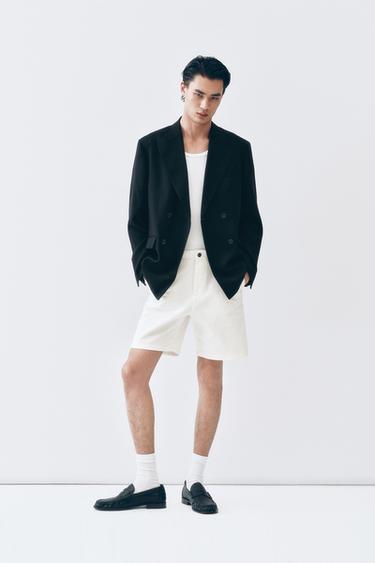Zara 雙排扣西裝外套 - 海藍色