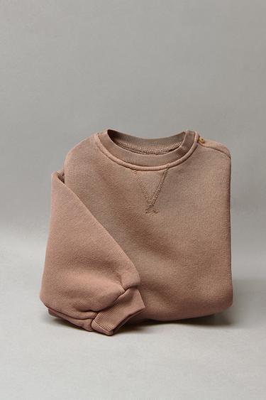 PLAIN SWEATSHIRT - Brown by Zara