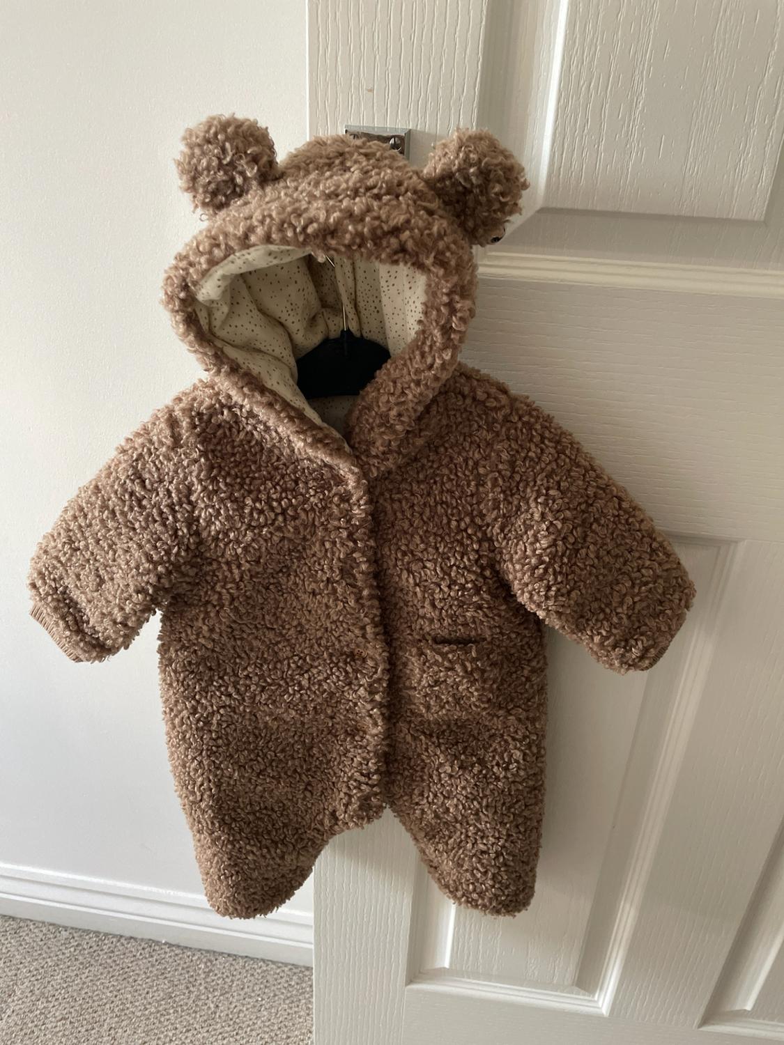 FAUX SHEARLING BEAR ONE-PIECE SUIT - Image 3