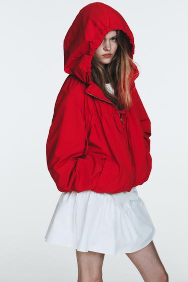 NYLON JACKET WITH TIES - Red by Zara - Image 3