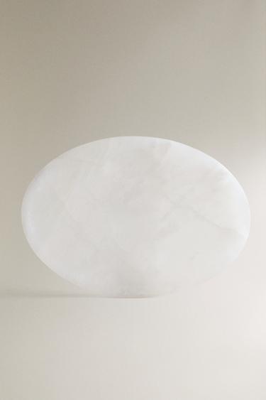 Zara OVAL ALABASTER TRAY - White - Image 0