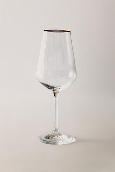 BOHEMIA CRYSTAL GLASS WITH GOLD RIM - Gold by Zara - Image 2
