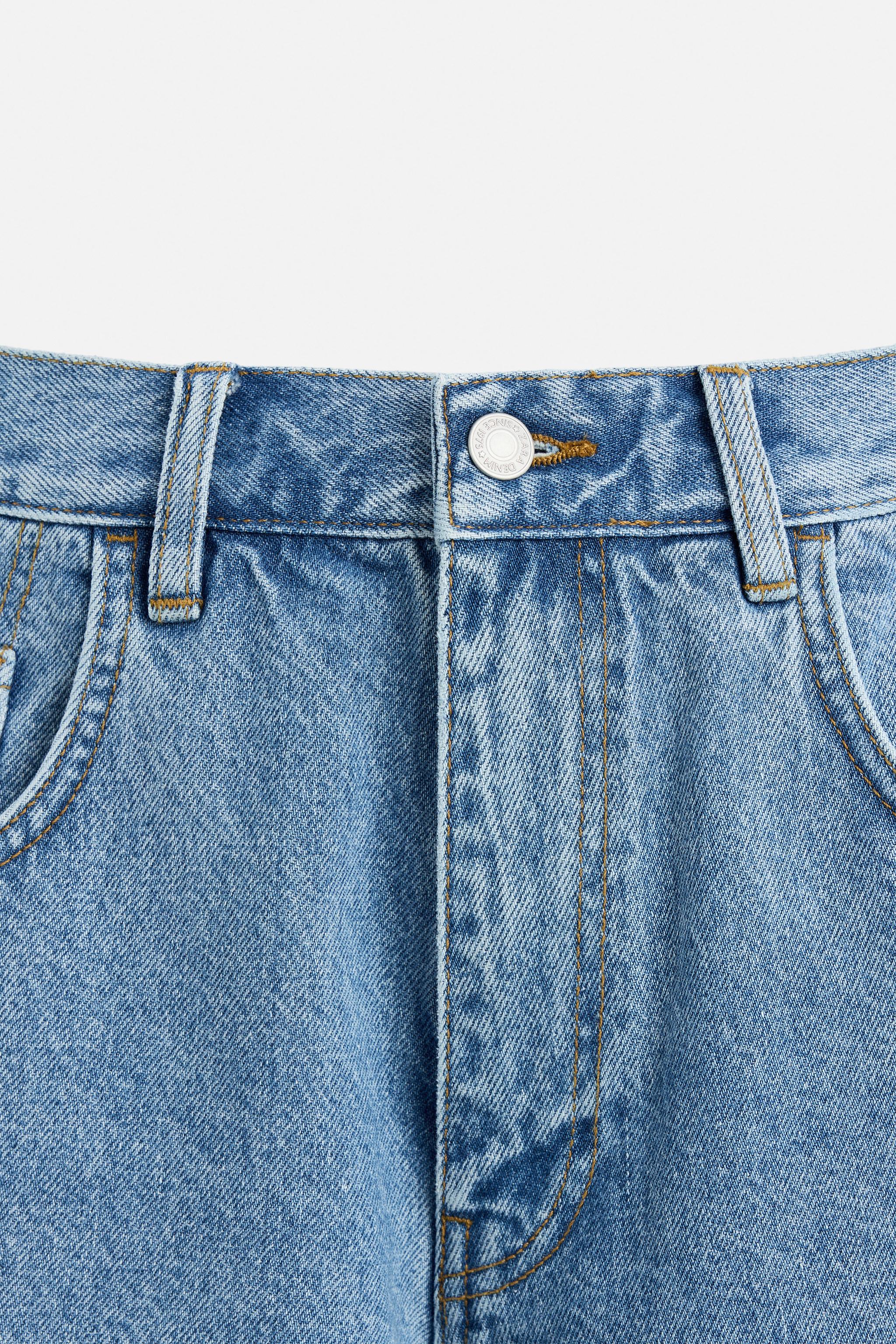 バギーフィットデニムバミューダパンツ - ブルー | ZARA Japan