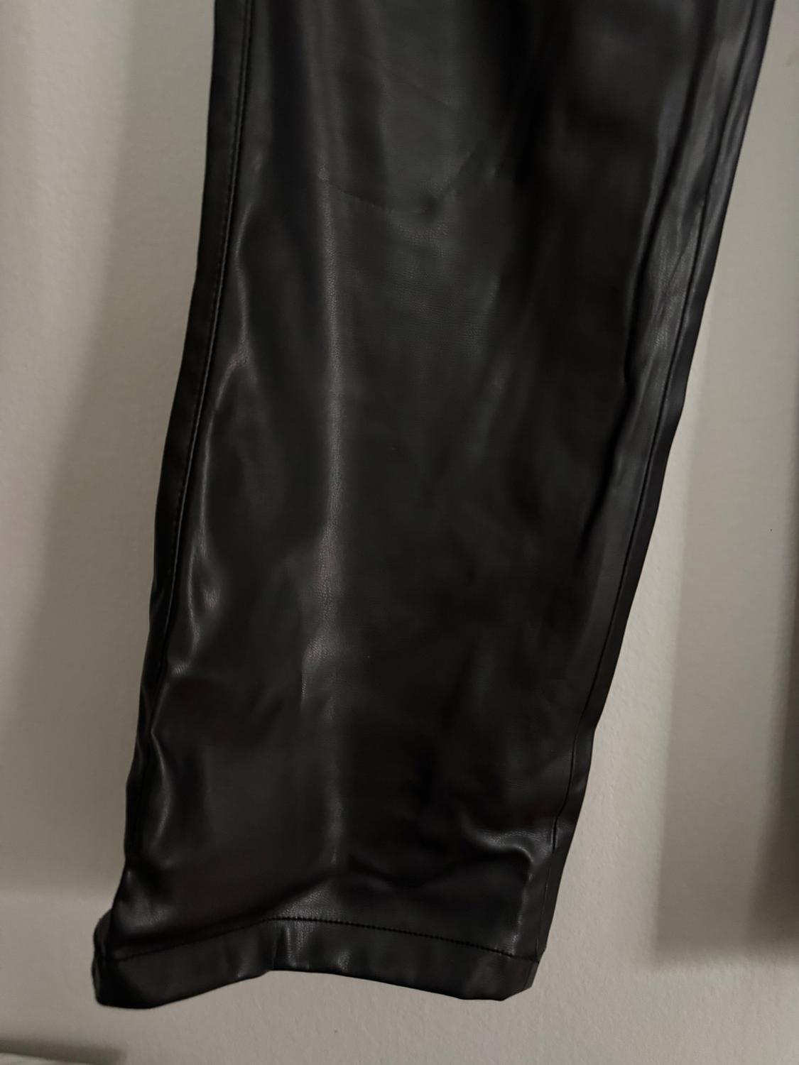 STRAIGHT LEG FAUX LEATHER PANTS - Image 4