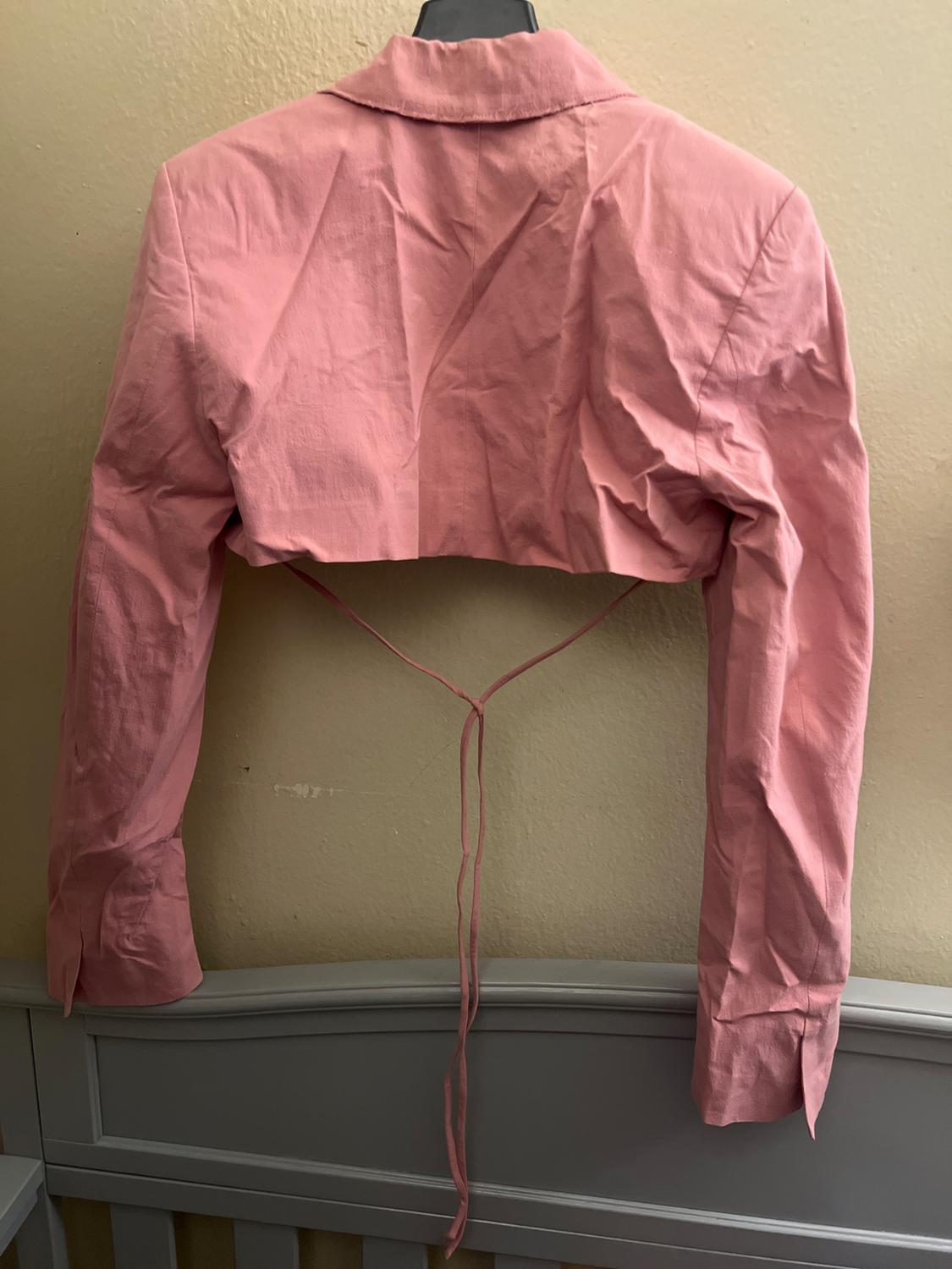 STITCH DETAIL CROPPED BLAZER - Image 2