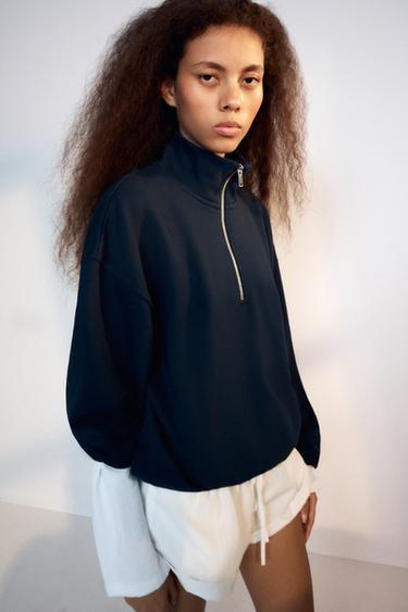 SUDADERA CREMALLERA METÁLICA - Marino de Zara