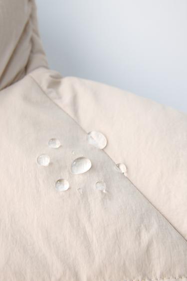 WATER REPELLENT HOODED PADDED JACKET - Ecru by Zara - Image 9