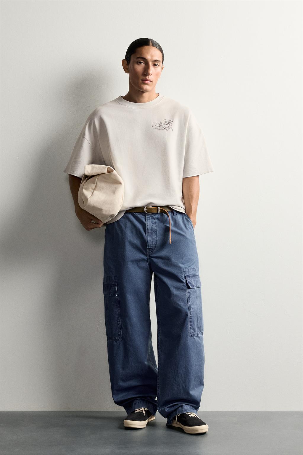 CROPPED FIT SWEATSHIRT WITH COMBINED PRINTS