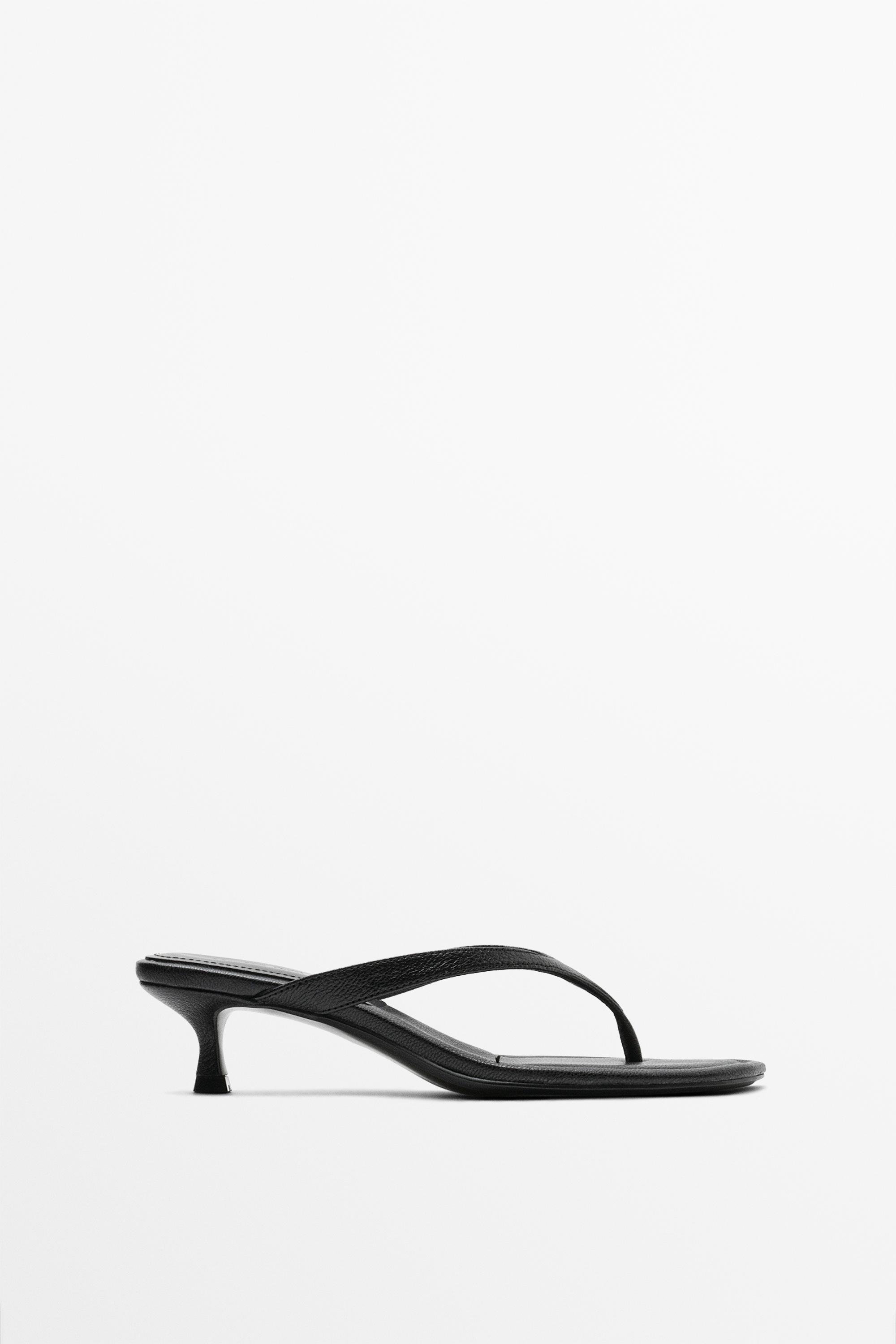 Leather heeled sandals