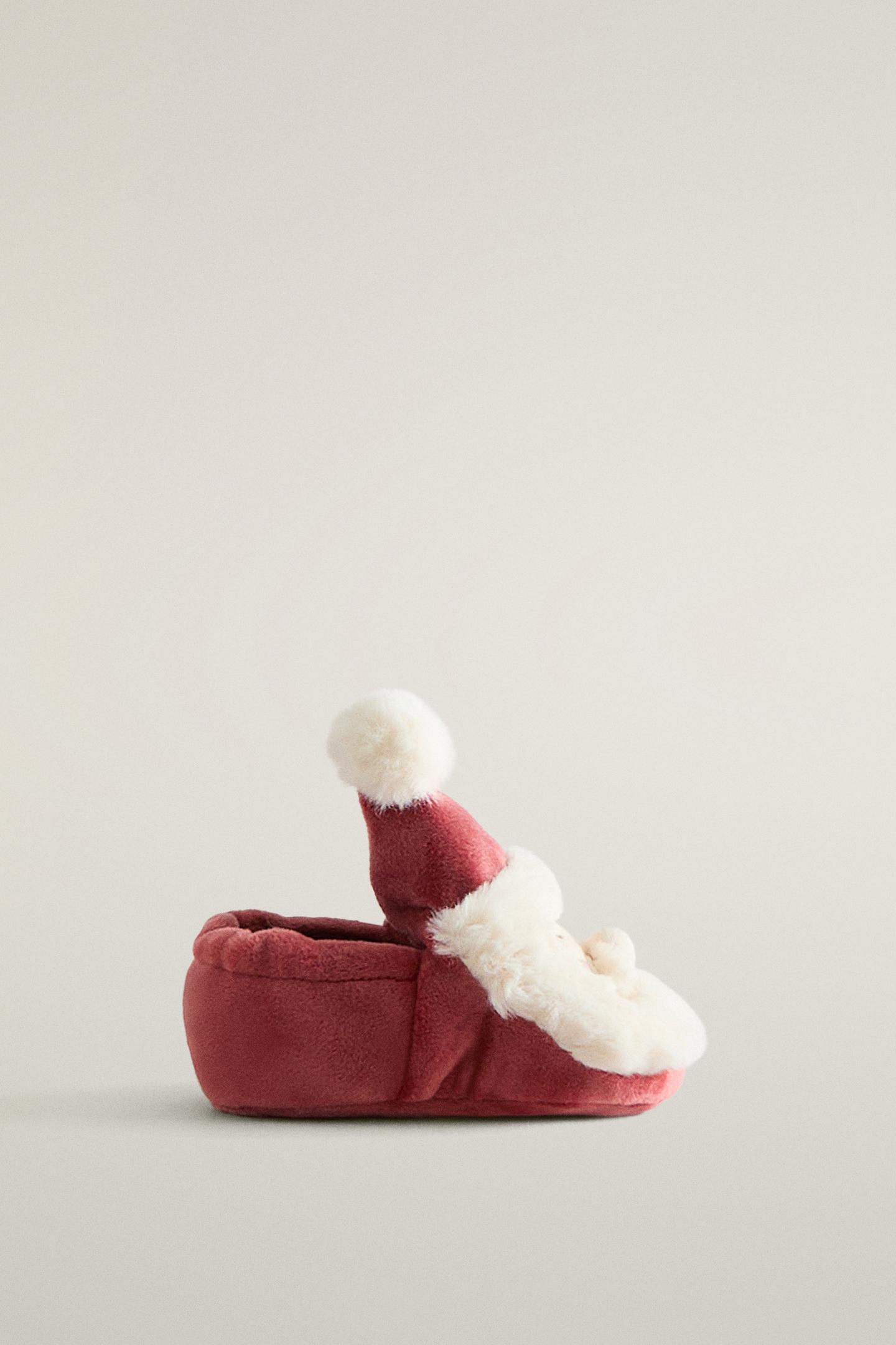Детские ботинки Zara Christmas Santa Claus, цвет: Красный