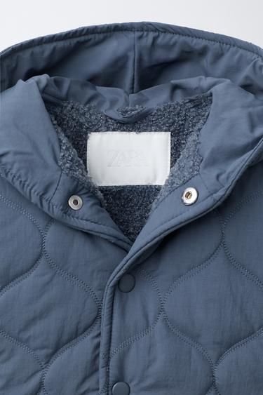 WATER-REPELLENT QUILTED JACKET - Blue by Zara - Image 2