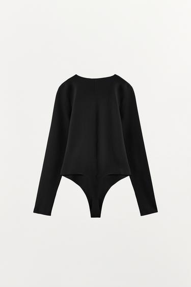 BODY AVEC POLIAMIDE ET ZIP - Noir de Zara - Image 6