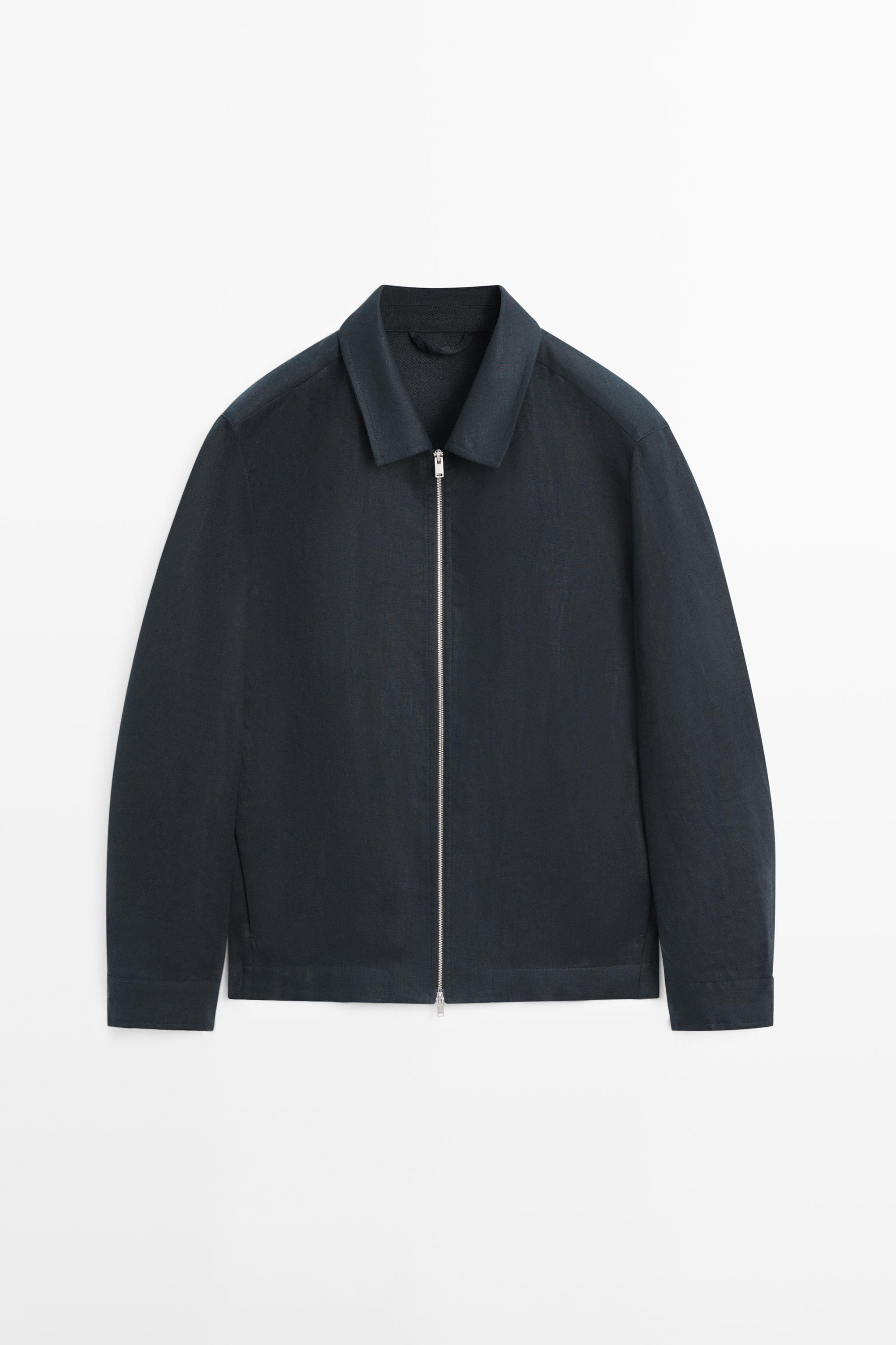 Cropped linen jacket