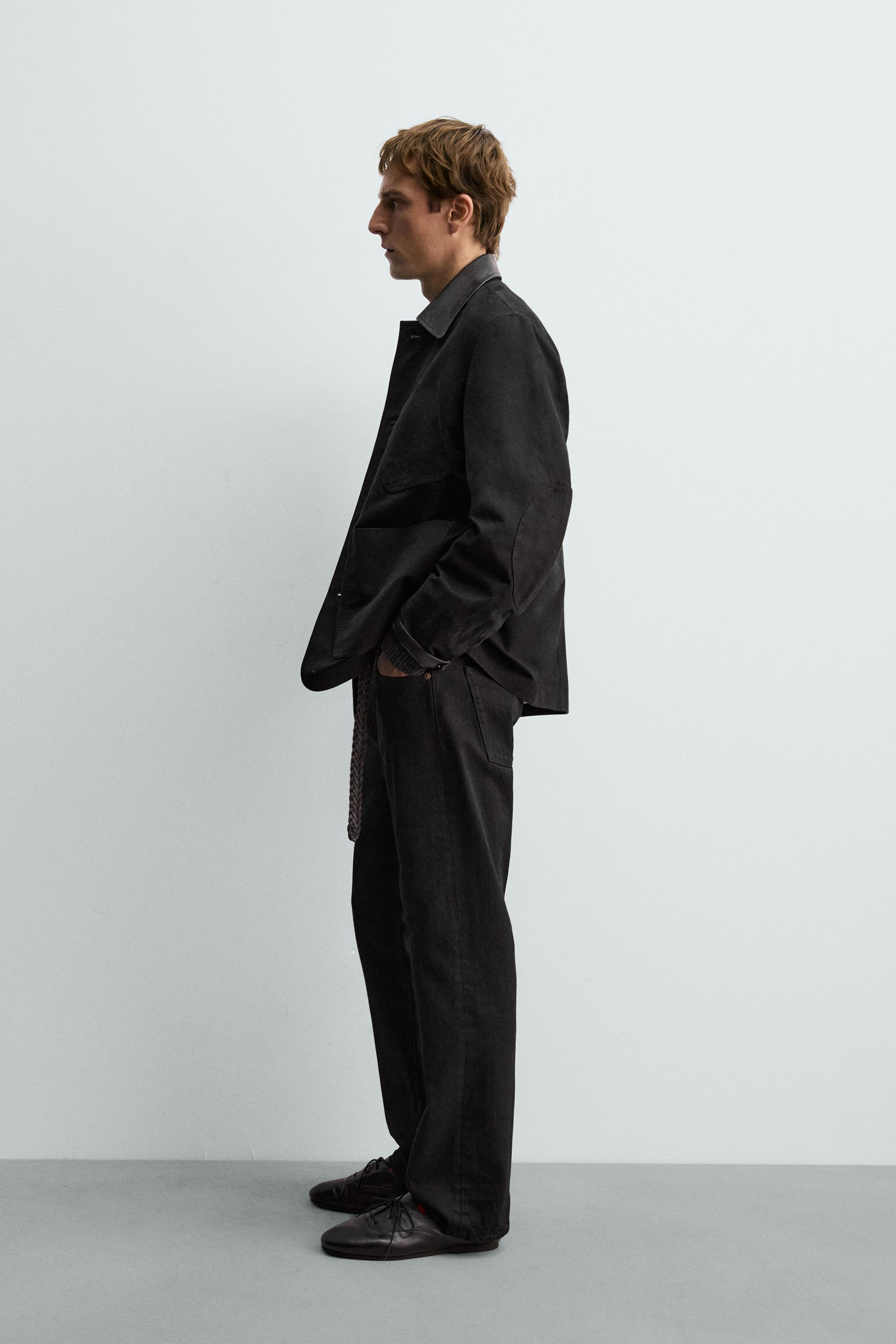 COMBINED LEATHER JACKET AARON LEVINE X ZARA