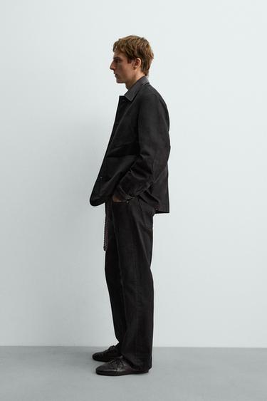 VESTE EN CUIR BIMATIÈRE AARON LEVINE X ZARA - Noir de Zara - Image 3