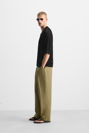CHEMISE EN MAILLE AJOURÉE - Noir de Zara - Image 3