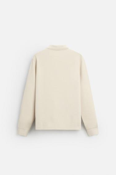 ZIP COLLAR POLO SHIRT - Oyster-white by Zara - Image 7
