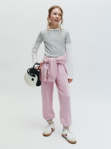 PANTALON JOGGER QUALITÉ MODAL - Rose de Zara
