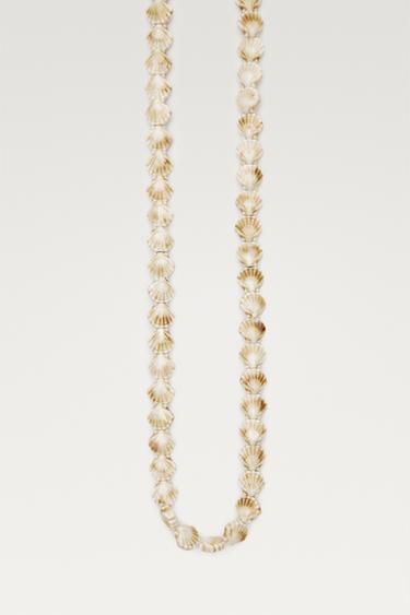 Ceramic seashell necklace — Ecru 1