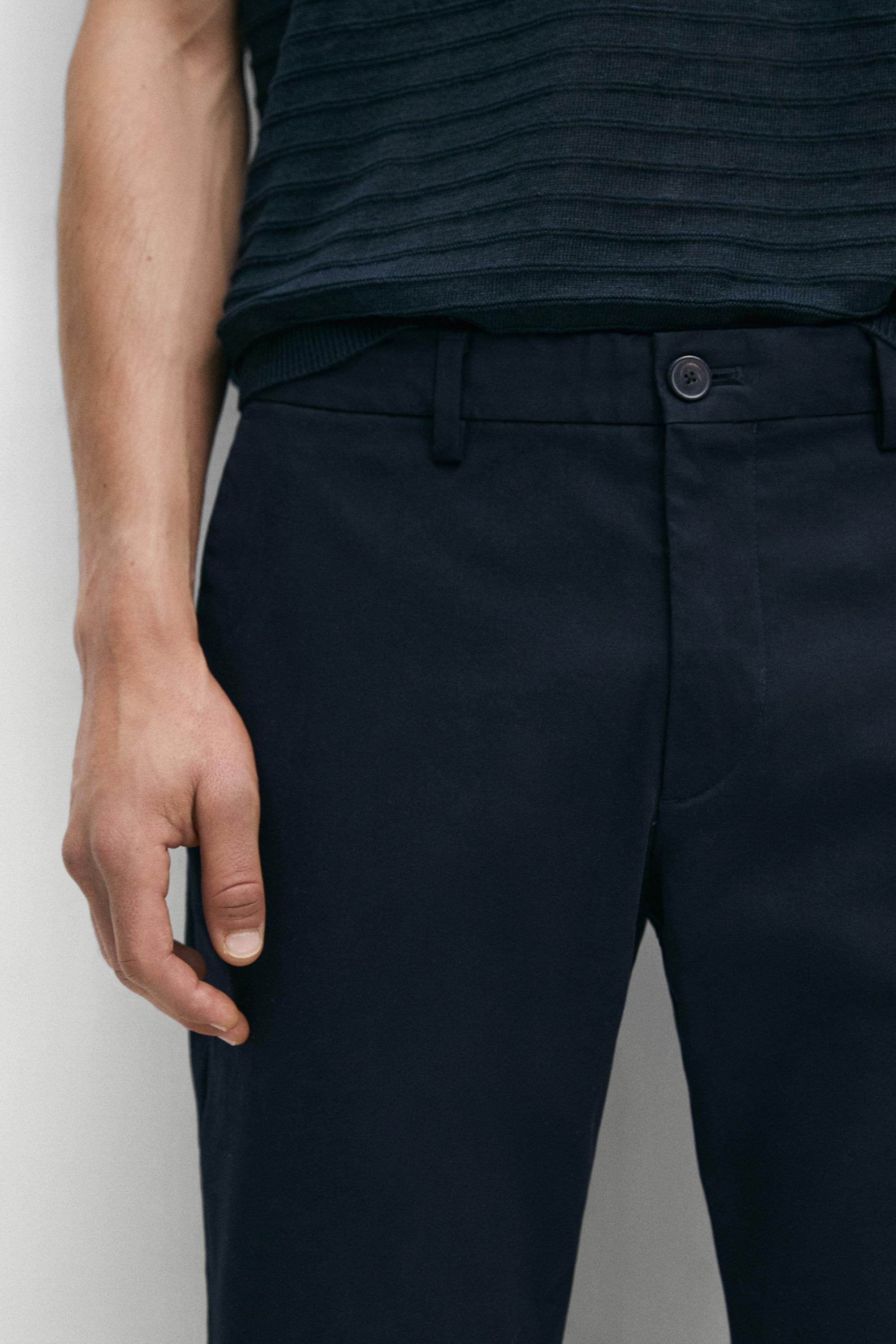 Pantalon slim en coton