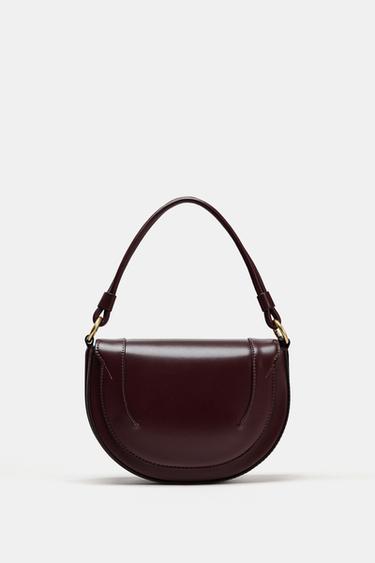 BANDOLERA PESPUNTE CANVAS - Rojo Burdeos de Zara