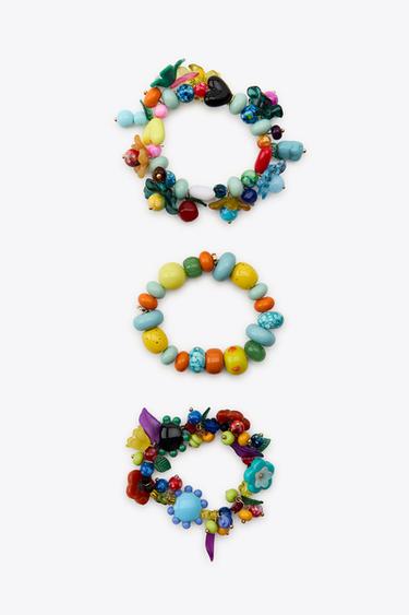PACK OF MULTICOLOURED BEADED BRACELETS - Multicoloured by Zara - Image 3