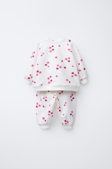 PRINTED SWEATSHIRT AND TROUSERS PACK - Fuchsia by Zara