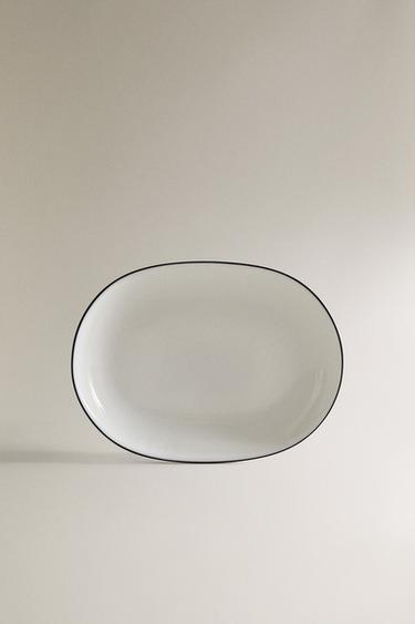 BONE CHINA BATHROOM SOAP DISH - White by Zara