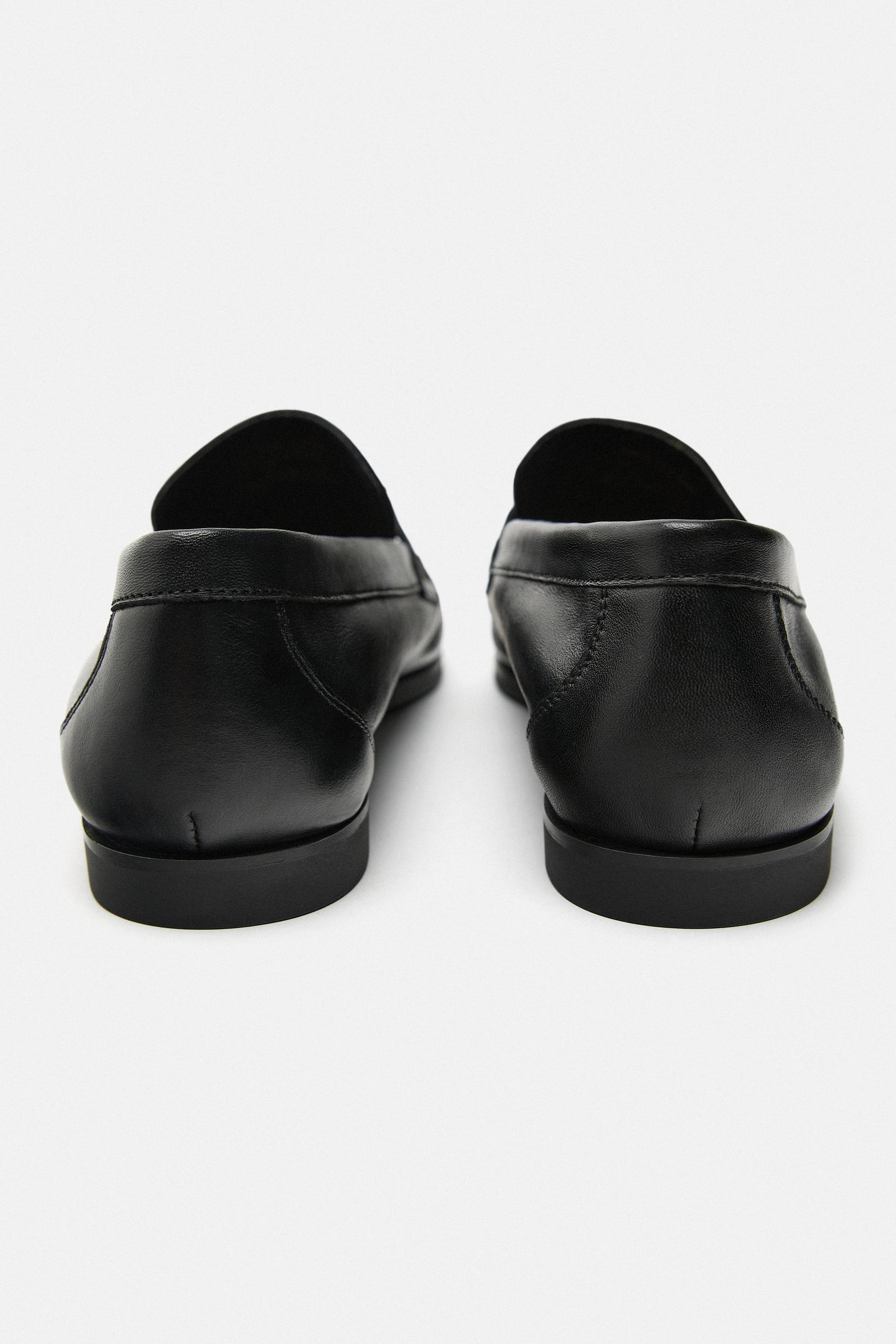 Mocasines Zara Verdes Oscuros Efecto Piel - Outlet Mania