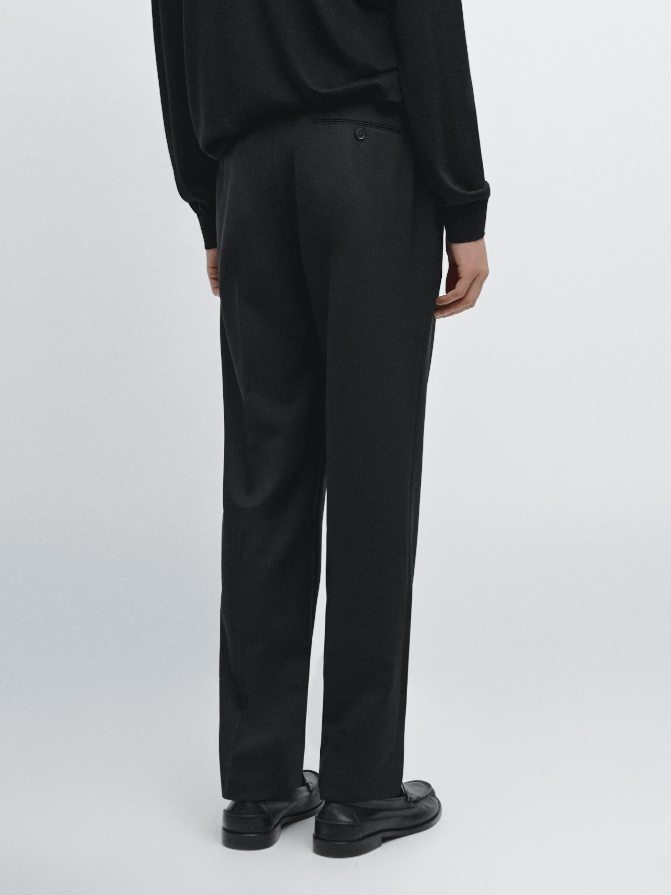Pantalon tailleur 100 % laine
