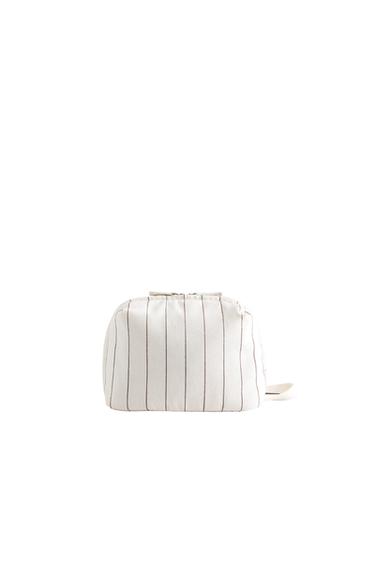 STRIPED TOILETRY BAG - White by Zara