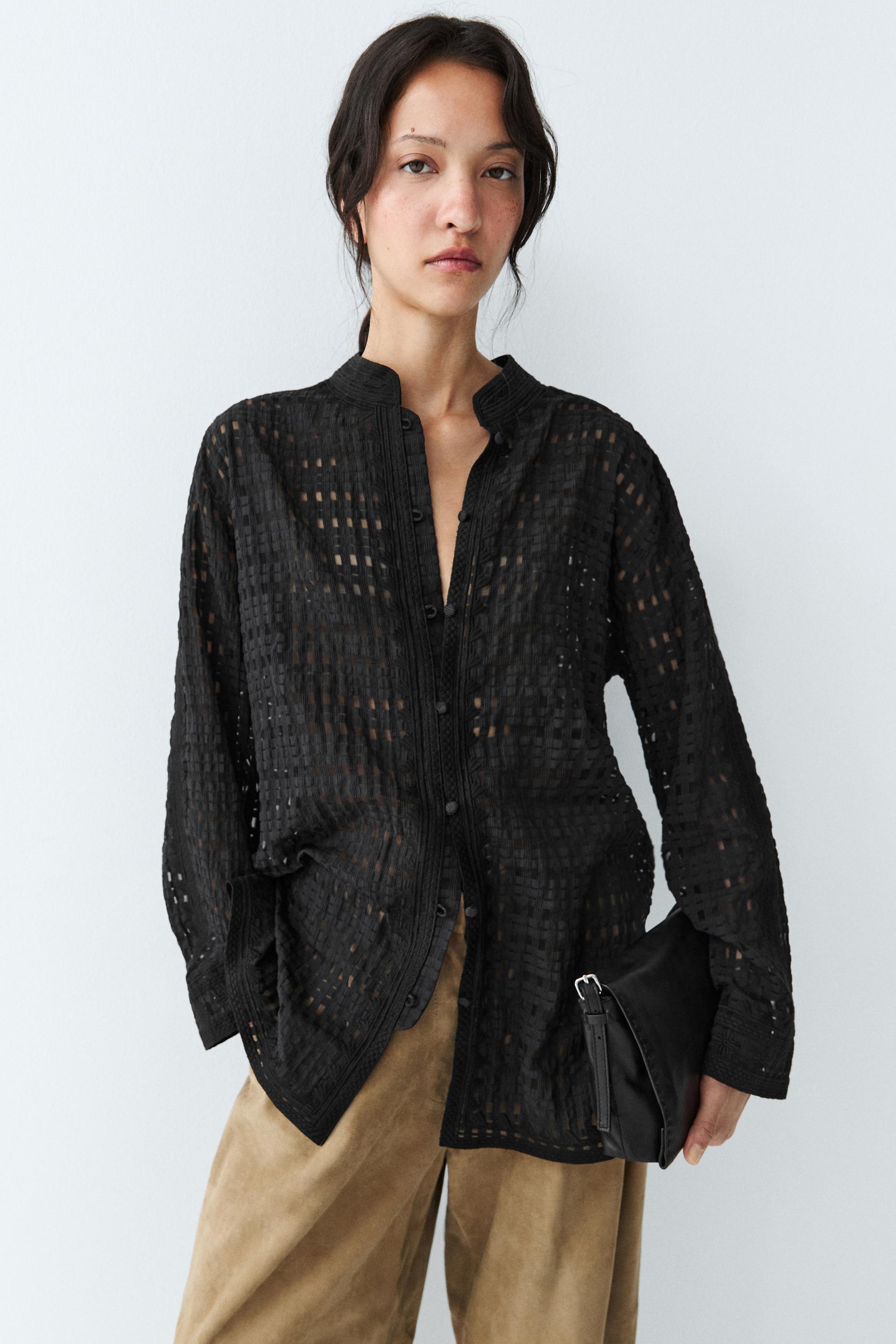 Chemisier fluide à broderies