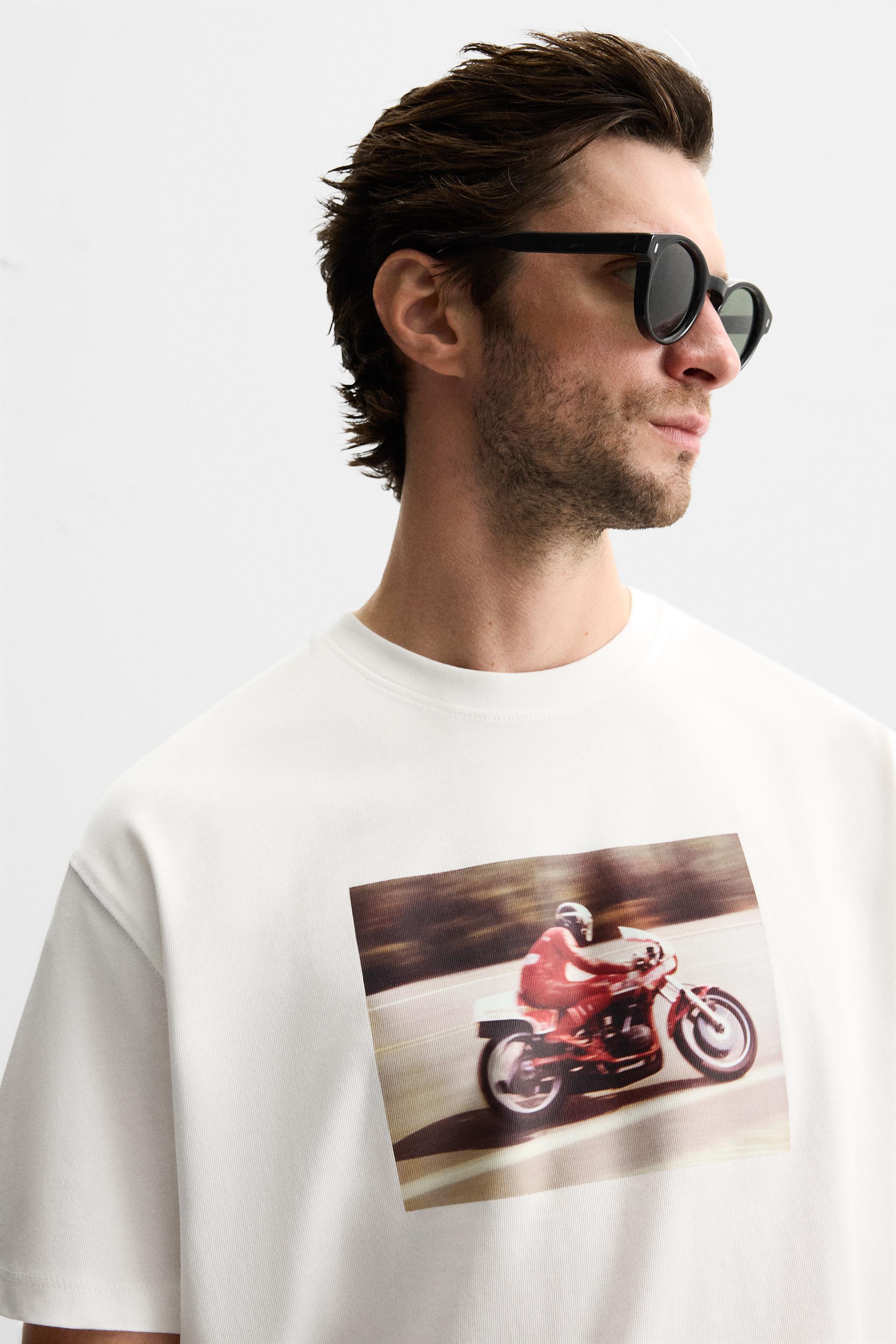 PRINTED PHOTOGRAPH T-SHIRT - White | ZARA Canada