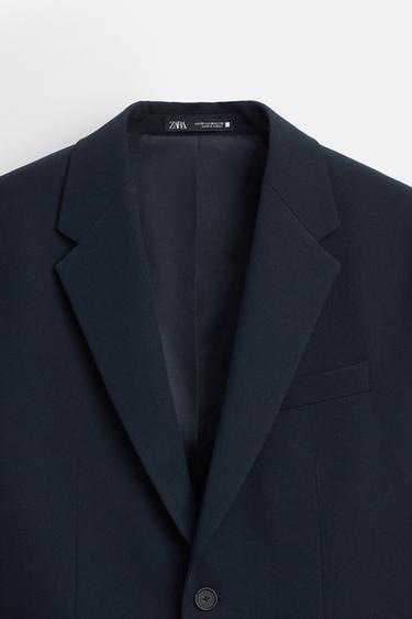 コンフォートスーツブレザーネイビーブルーZaraのコンフォートスーツブレザー - ネイビーブルー