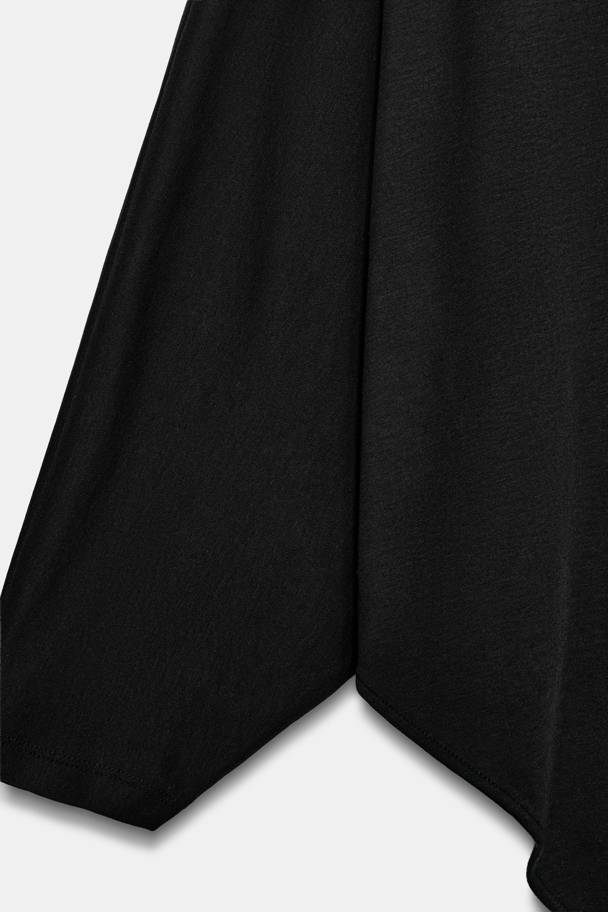 Женские футболки Zara SUPIMA® CAPE T-SHIRT — фото 8