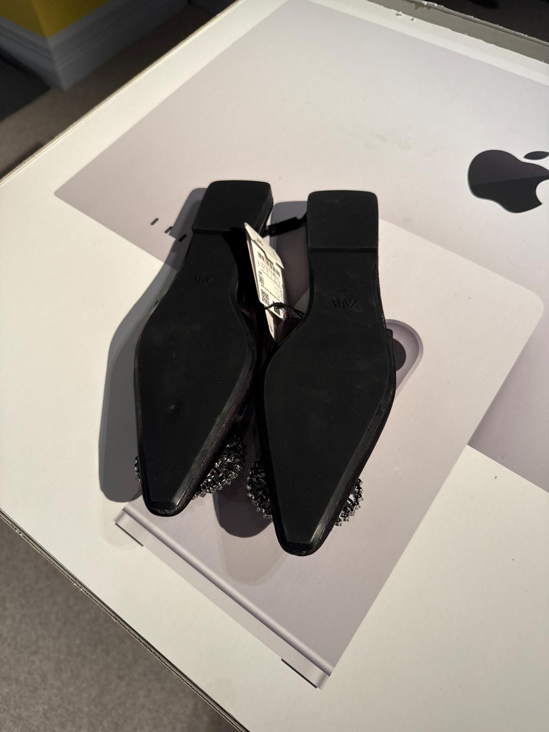 EMBELLISHED FLAT SLINGBACK SHOES - Image 3