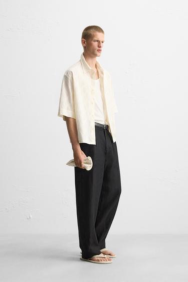 CHEMISE BRODERIE VAGUES - Écru de Zara - Image 3