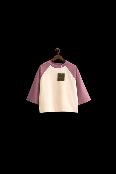 Zara ZARA TIMELESS - RAGLAN SLEEVE T-SHIRT - Lilac