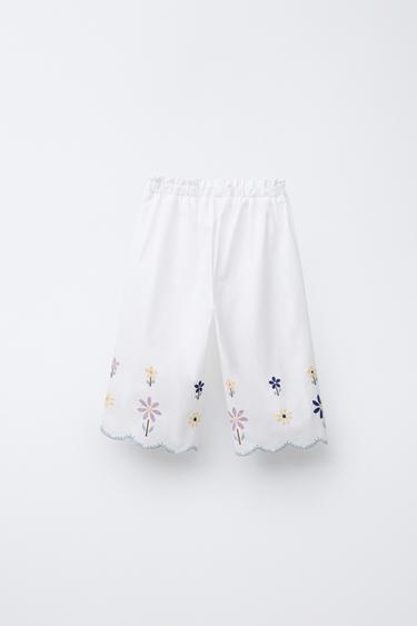 JUPE-CULOTTE POINT DE CROIX - Blanc de Zara - Image 1