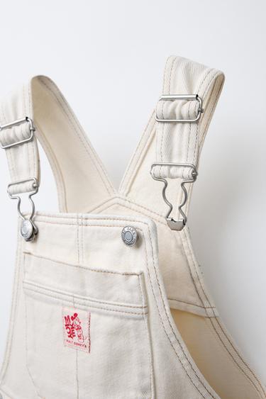 MICKEY MOUSE © DISNEY TWILL SHORT DUNGAREES - Ecru by Zara - Image 2