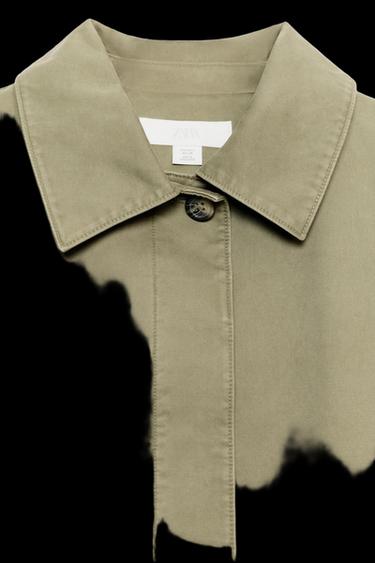 WASHED-EFFECT SHORT JACKET - Khaki by Zara