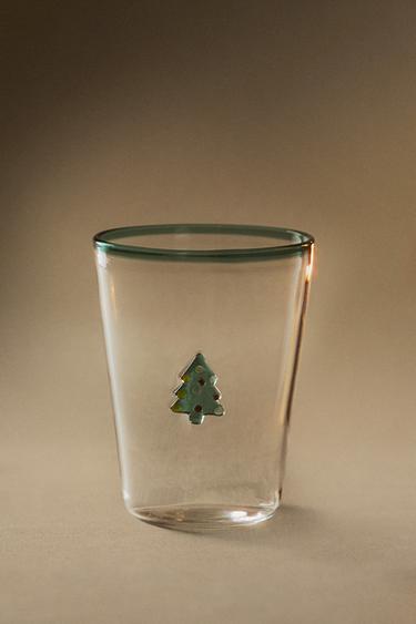 BOROSILICATE GLASS CHRISTMAS TREE TUMBLER — Green 1