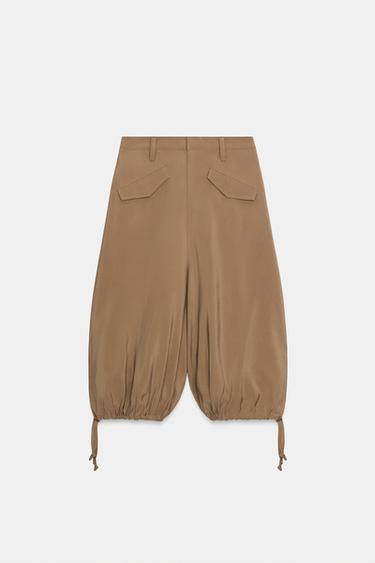 BERMUDA LONG FLUIDE ZW COLLECTION - Camel moyen de Zara - Image 1