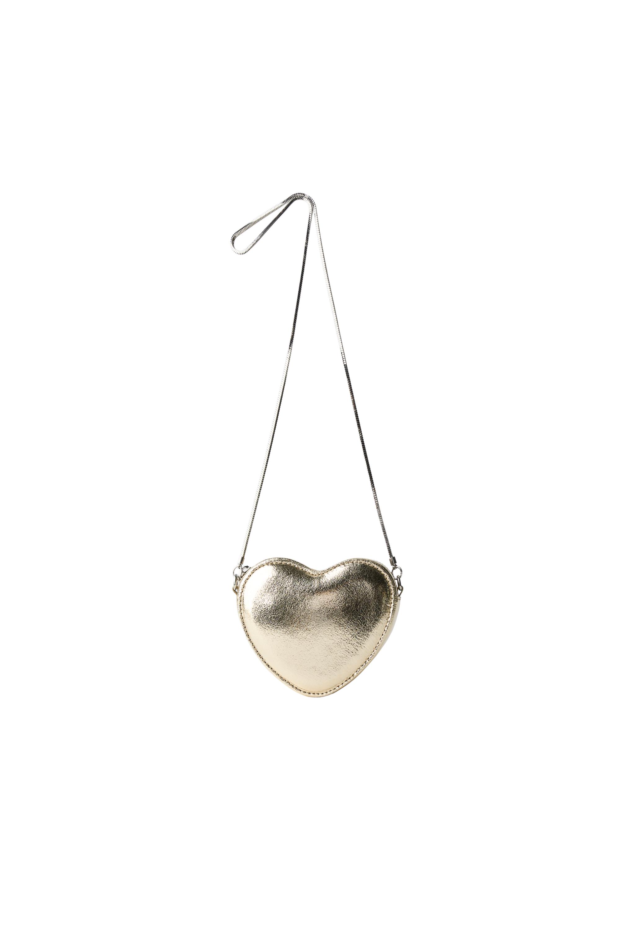 METALLIC HEART CROSSBODY BAG - Gold | ZARA United States