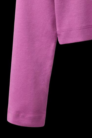 CAMISETA CROPPED BÁSICA - Rosa de Zara