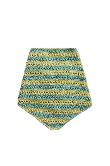 KIDS' CROCHET BEACH BANDANA - Lime by Zara