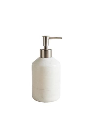 WHITE MARBLE SOAP DISPENSER - white by Zara