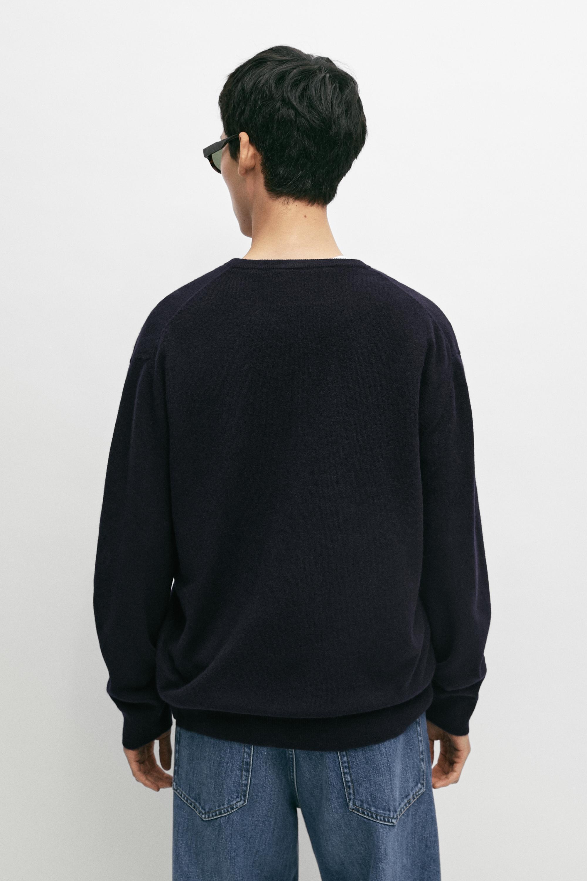 Pull en maille à col tunisien mélange de laine