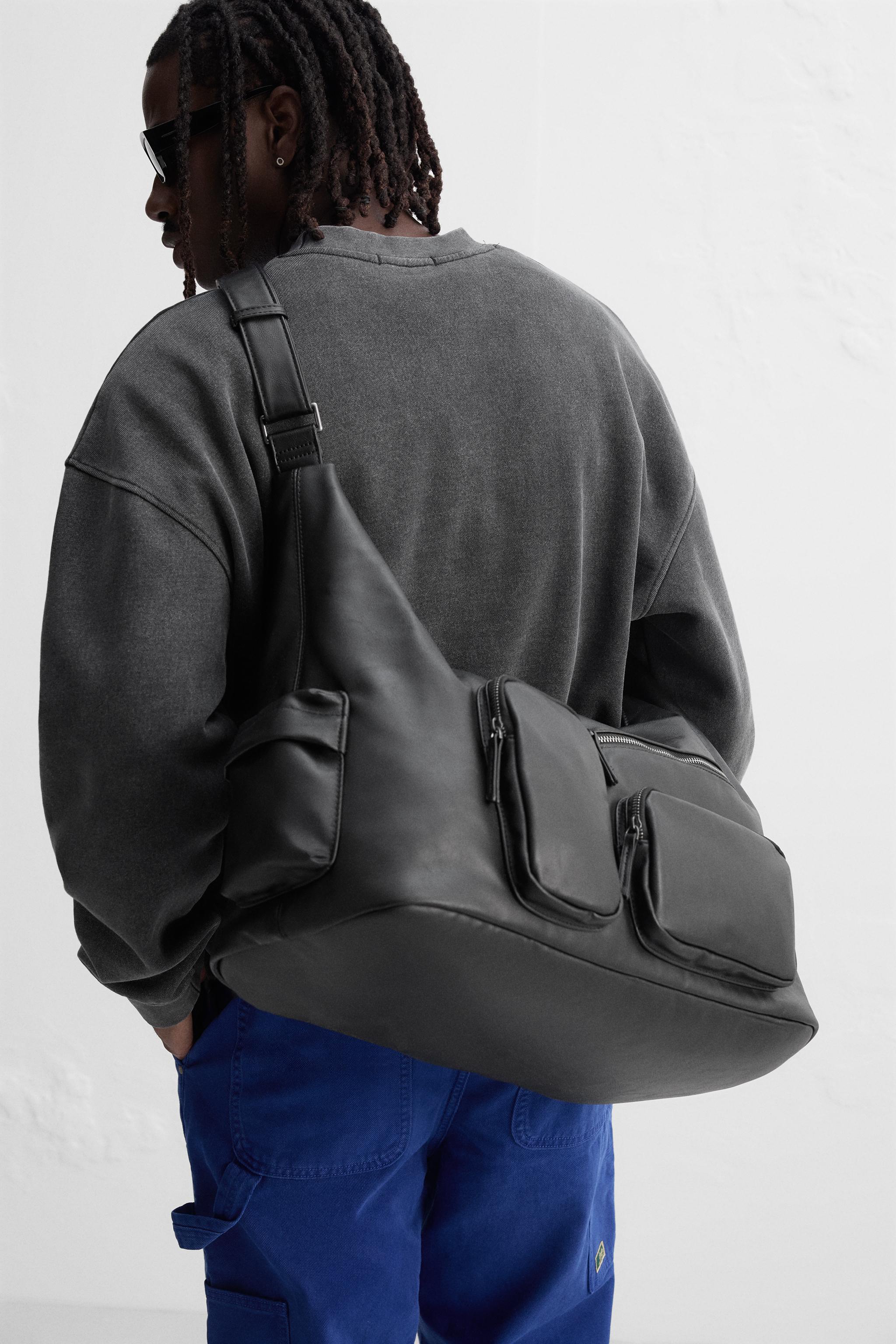 MULTIPOCKET SHOULDER BAG - Black | ZARA United States